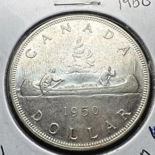 1950 Arnprior UNC Canadian Silver Dollar Toned Reverse