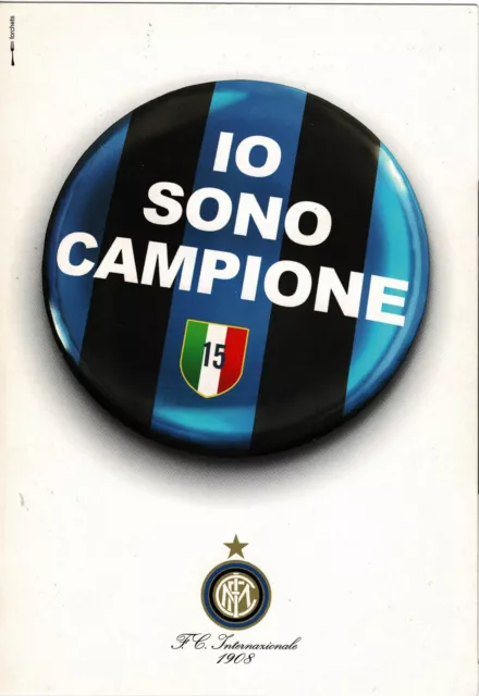 Cartolina Promocard Inter Campione D'italia 2007 Io Sono Campione Mf107260