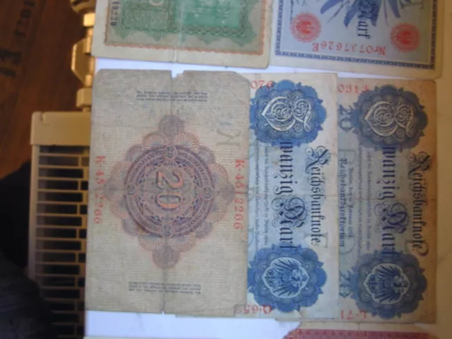 Konvolut alter Banknoten von 1908 bis 1923 3