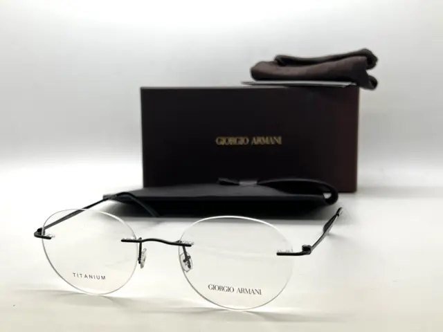 GIORGIO ARMANI AR 5004T 3001 BLACK  RIMLESS 50-20-140MM Eyeglasses Frame   ITALY