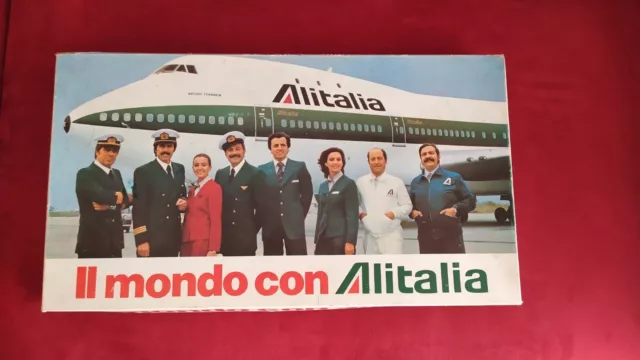 Il mondo con Alitalia - Gioco da tavolo Vintage Anni 70 Raro