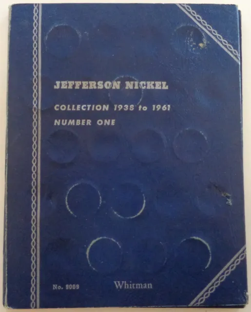 Jefferson Nickel Collection 41 Coins, 1940 to 1961 in 'Whitman' Collectors Book
