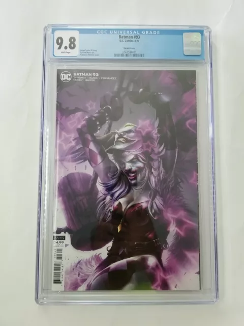 Batman #93 Cgc 9.8 Graded White Pages Dc Comics 2020 Francesco Mattina Variant