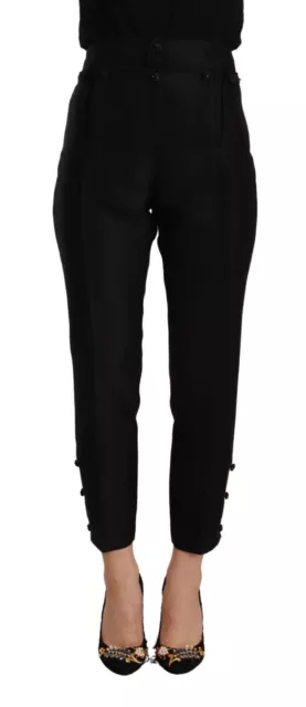 DSQUARED2 Pants Black Wool High Waist Skinny Women Trouser IT40/US6/S RRP $2000