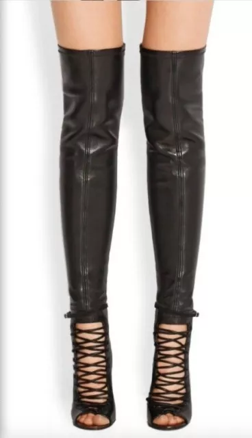 GIVENCHY RUNWAY Thigh High Boots Over The Knee Peep Toe EUR 37 $775.00 ...