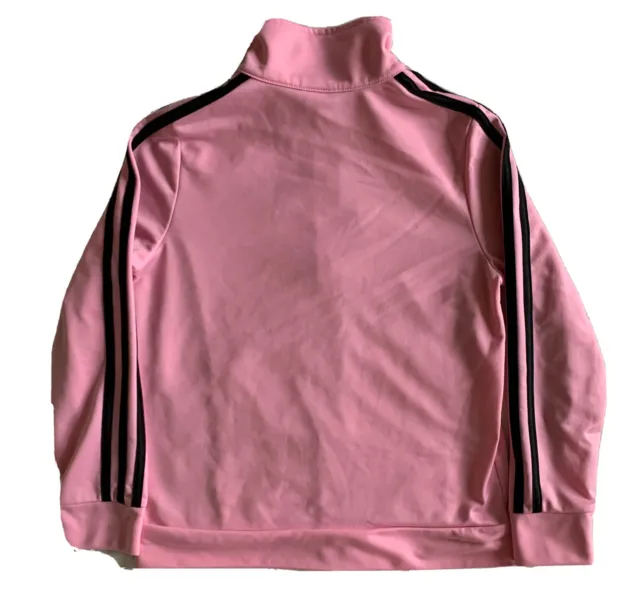 ADIDAS Girls Athletic Track Jacket Lightweight Full Zip Gently Used MEDIUM 10/12 6