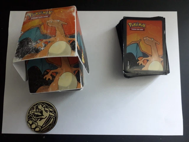 POKEMON BOITE DECK Dracaufeu sleeves x65 pièce jeton coin EUR 4,00 ...