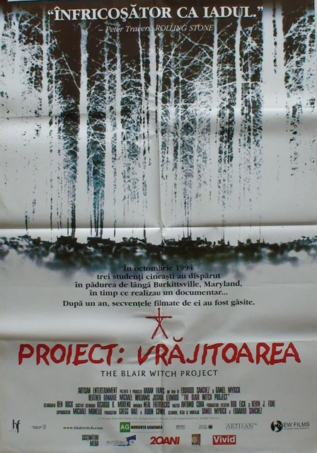 MOVIE POSTER=THE BLAIR Witch Project(1999)/ Proiect: Vrajitoareahms91