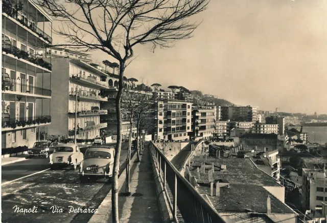 Cartolina Paesaggistica Campania Napoli Via Petrarca Viaggiata Anno 1966