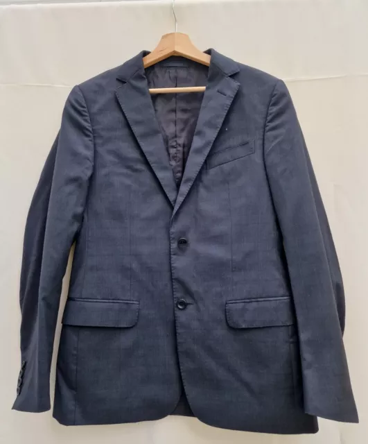 Z Zegna mens suit blazer jacket navy checked 100% wool Size chest 38 in  /933/