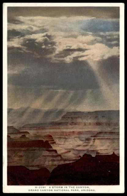A STORM IN the Canyon, Grand Canyon National Park, Arizona - Postcard ...