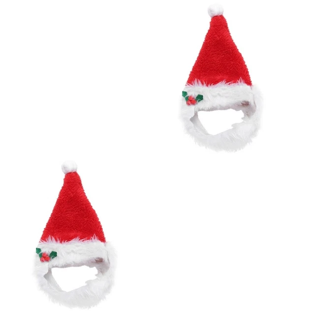 2x Hund Weihnachten Hut Katze Weihnachten Kostüm Katze Santa Hut