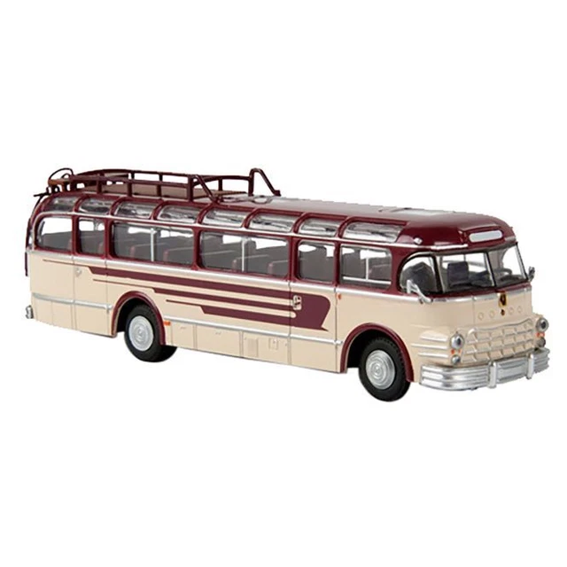 Modellfahrzeug Saurer 5 GVF-U, dunkelrot/beige 1951.