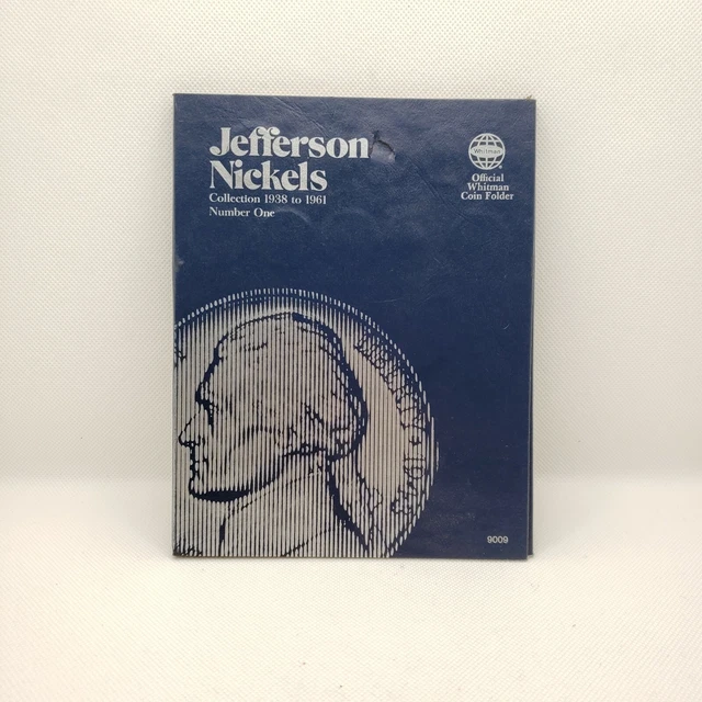 17 Vintage Jefferson Nickels (range 1939-1961) Circulated + Whitman Folder 9009