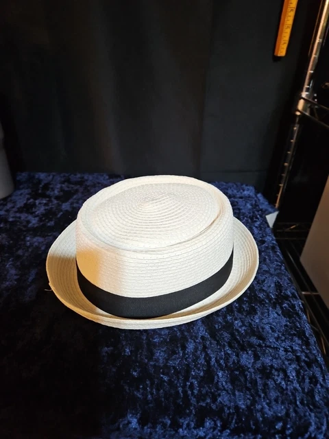 Chapeau Fedora Homme Summer Straw Derby Bowler Hat Fedora W