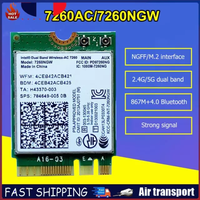 1200M Network Card Bluetooth-compatible 4.0 2.4G 5G WiFi Card for Desktop Laptop