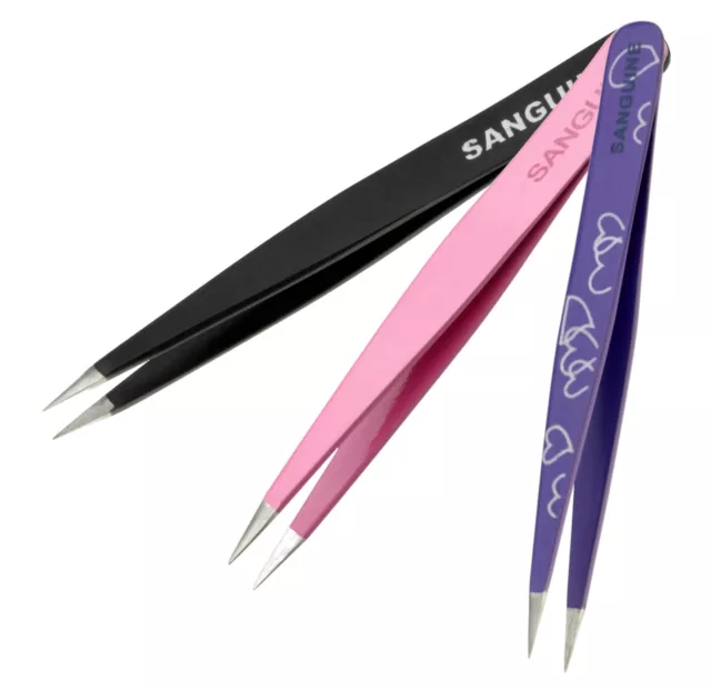 Hair Tweezers Professional Eyebrow Hair Tweezer All Colours Pointy Slant Tip