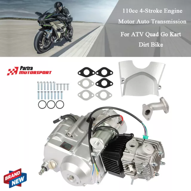 For ATV 125cc 4 stroke Engine Motor 3-Speed Semi Auto w/ Reverse Electric Start