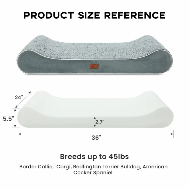 Gray Orthopedic Memory Foam M L XL Dog Bed Bone-shape Soft Pet Sleeping Sofa