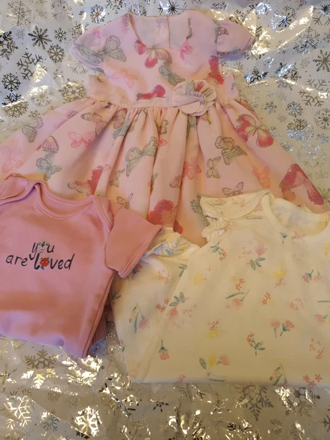 Bundle of Baby Girls Clothes - 6-9 months - good used condition