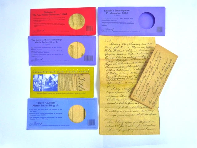Historical Documents Reproductions X 5 - Martin Luther King - Lincoln - B62 G792 Historical Documents Reproductions X 5 - Martin Luther King - Lincoln - B62 G792