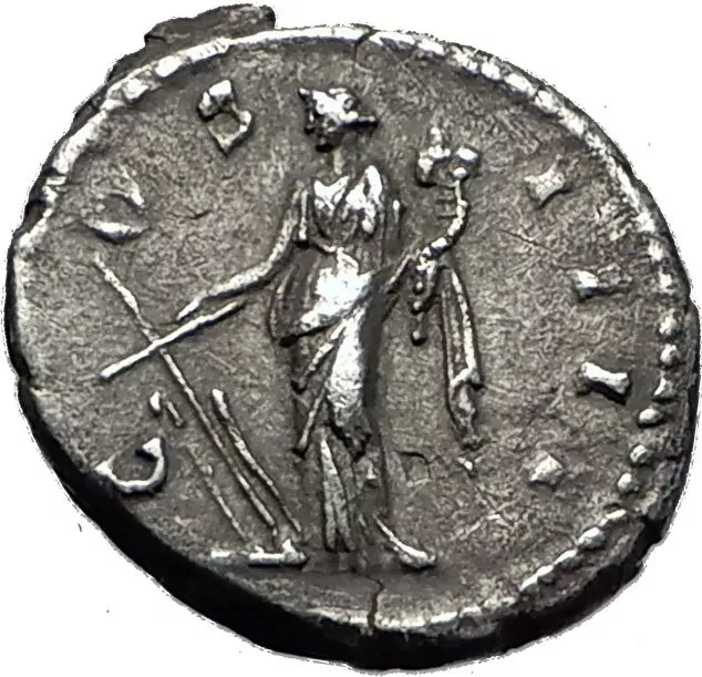 ANTONINUS PIUS 148AD Rome Authentic Ancient Silver Roman Coin Fortuna i59221