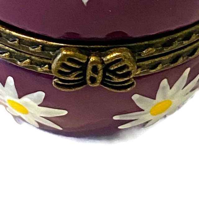 Easter Egg Tree Ornament Flower Design Hinged Trinket Box Spring Celebrations
