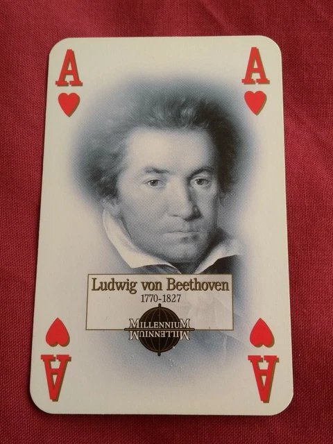 BEETHOVEN PLAYING CARD Collectable Carta Mundi Millennium Ace Hearts UK 2 49 PicClick UK