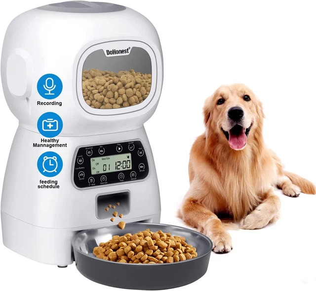 DoHonest Food Dispenser Automatic Dog Cat Feeder, Wi-FI Enabled APP with...