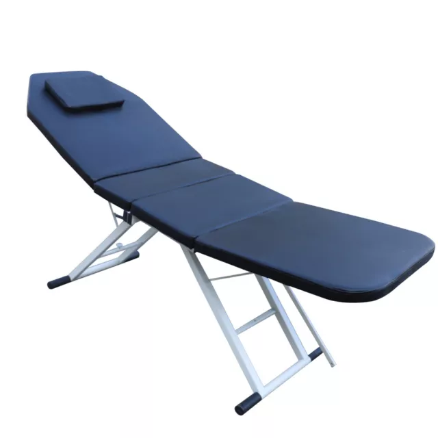 Tumbona de masaje móvil SPA salón tumbona cosmética cama de belleza banco de masaje negro