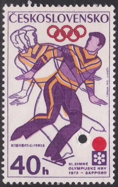 Specimen, Czechoslovakia Sc1796 1972 Sapporo Winter Olympics, Figure Skating