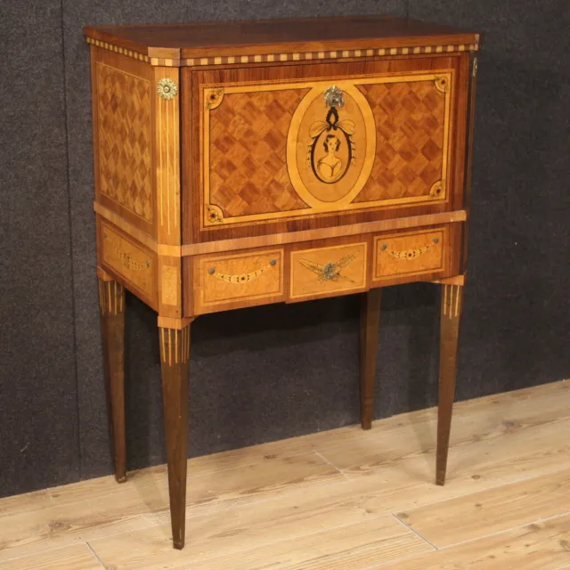 Sekretär eingelegt Holz antik Stil Louis XVI Möbel Schreibtisch 20 Jahrhundert