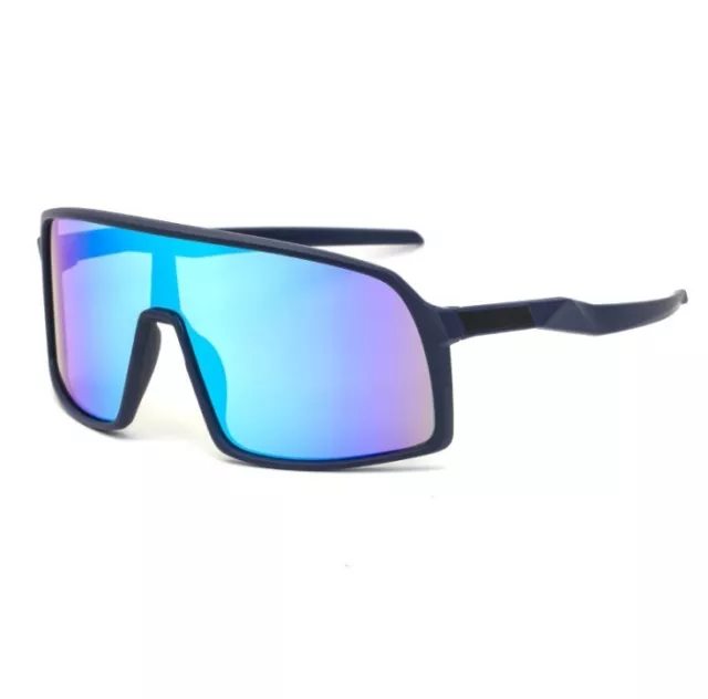 Polarized Blue Mens Sports Cycling Running Sunglasses UV Protection Light Wrap