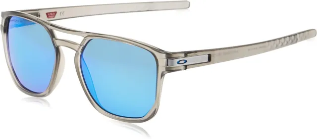 Oakley Mens Oo9436 Latch Beta Sunglasses Matte Grey Ink/Prizm Sapphire 54mm