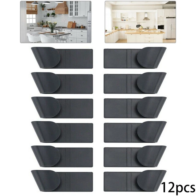 Lot De 5 Paires Supports De Couvercles Réglables - Organiseur Cuisine Noir Pour Armoire Et Mur