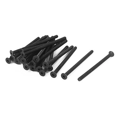 M3 X 50mm Metric Hex Socket Countersunk Head Screw Bolts Black 20PCS