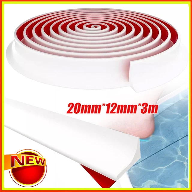 Schwallschutzleiste Für Dusche & Küche - Selbstklebend, Wasserdicht Aus Silikon, 2,2 M Lang