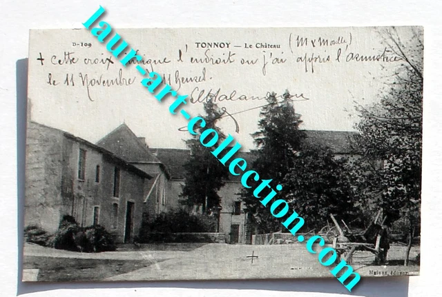CPA 54 MEURTHE et MOSELLE TONNOY, LE CHATEAU 1918 CARTE POSTALE LORRAINE EDIFICE