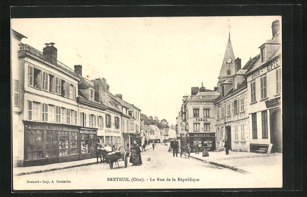 CPA Breteuil, La Rue de la Republique