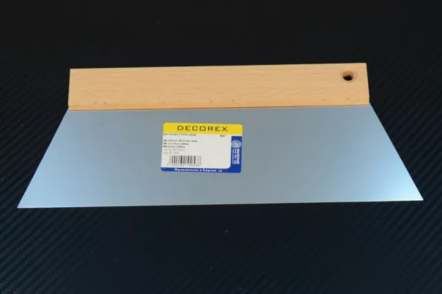 Mastic lisse trapézoïdale acier inoxydable spatule manche en bois 300 mm