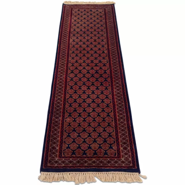 Hand Knotted Wool Runner Rug 2x6 Feet Luxury Traditional Handmade Carpet