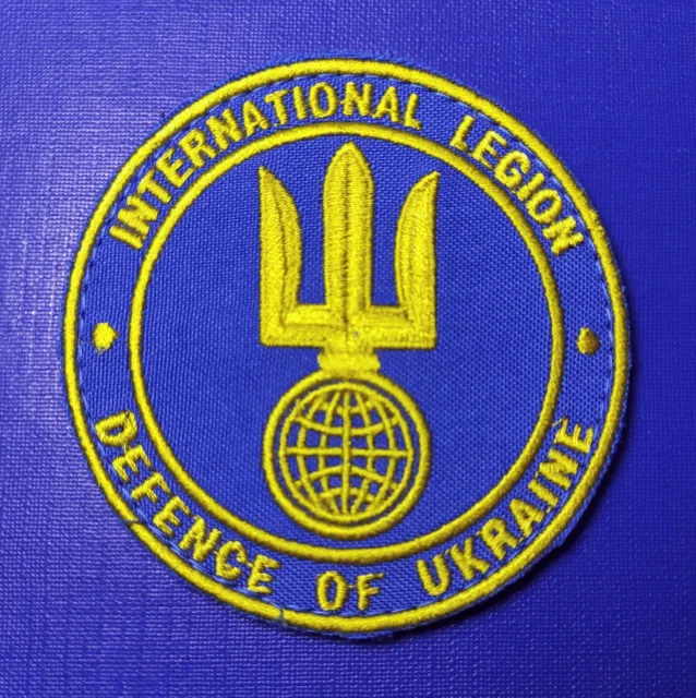 Aufnäher mit Klett Militär Patch Internationale Legion UKRAINE Fremdenlegion