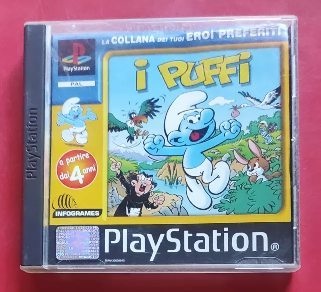 Schtroumpfs PS1 Jeu sony PLAYSTATION 1 Complet Italien Multilingue Collection