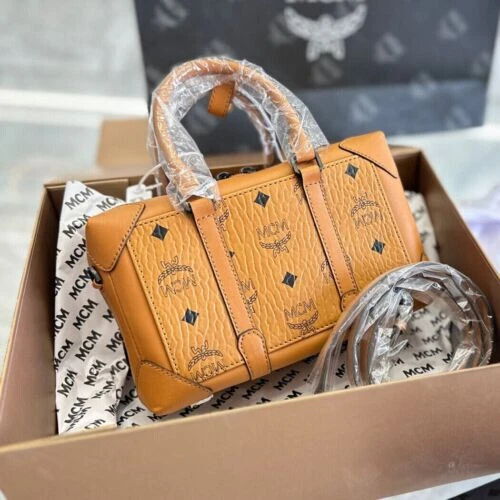 MCM Patricia Powder Brown Half Moon Convertible Crossbody Bag NWT shoulder bag ~