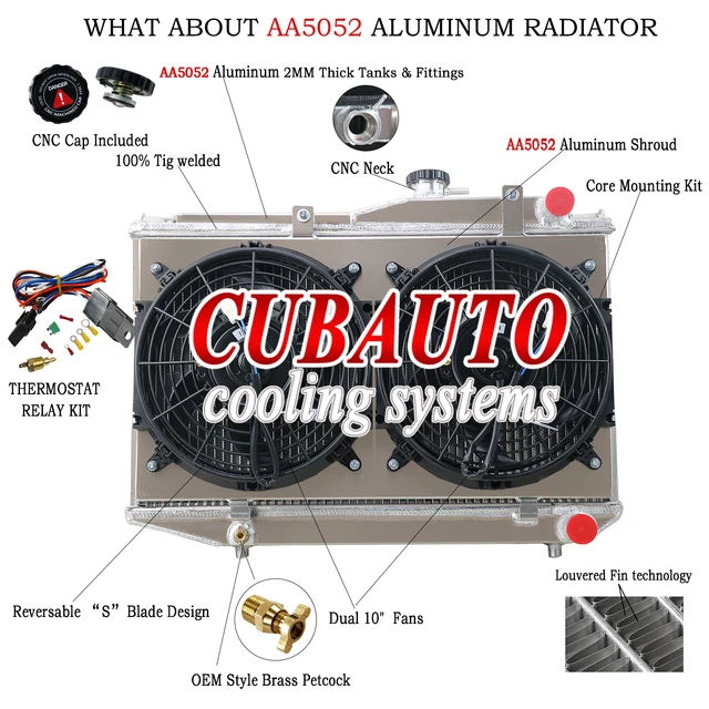 3 ROW ALUMINIUM Radiator+Fan+Relay For TOYOTA COROLLA AE86 4AGE GTS 84