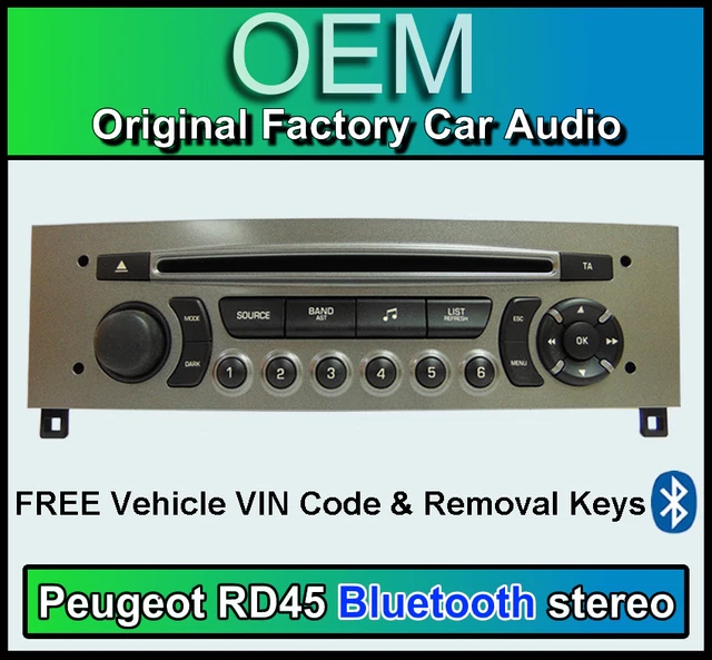 PEUGEOT 308 BLUETOOTH CD player car stereo {Peugeot RD45} L5FA04 radio