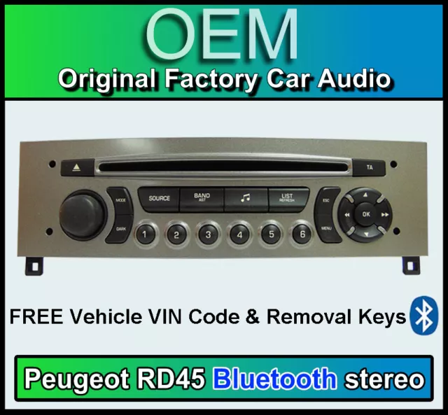 Autoradio Rd45 Bluetooth Avec Cd Usb, Pour Peugeot 207 206 307 308 807  Citroën C2 C3 C4 C5 C8 (code Vin Vous - Cdiscount Auto