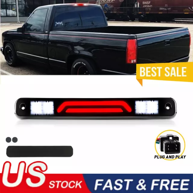 SMOKED FOR 1988-1998 Chevy C/K1500 Silverado GMC LED 3rd Brake