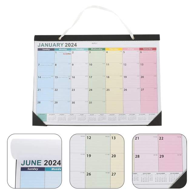 HANGING CALENDAR 2023 2024 Wall Month 20242025 Yearly Planner Office