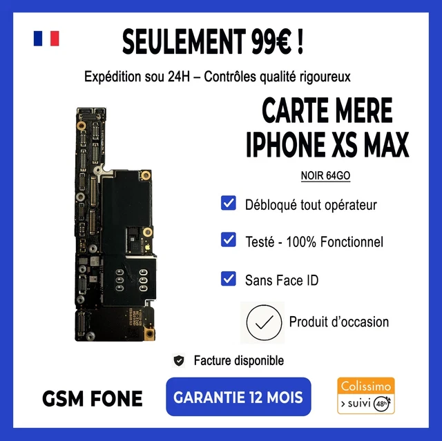 Réparation carte mère iPhone XS Max erreur 50 / -1 ou 1 sur iTunes